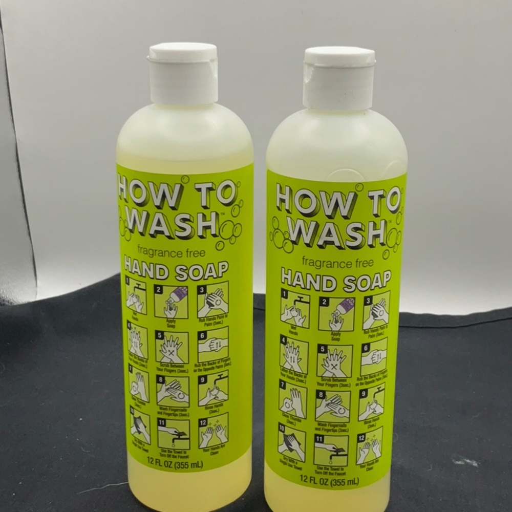 (2) How to Wash Fragrance Free Hand Soap NEW IN PACKAGE